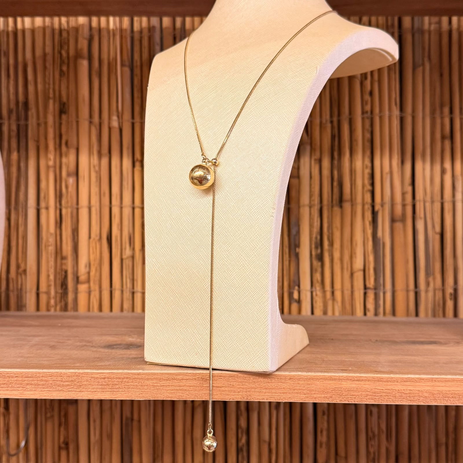 Golden Muse Orbit Drop Uzun Kolye