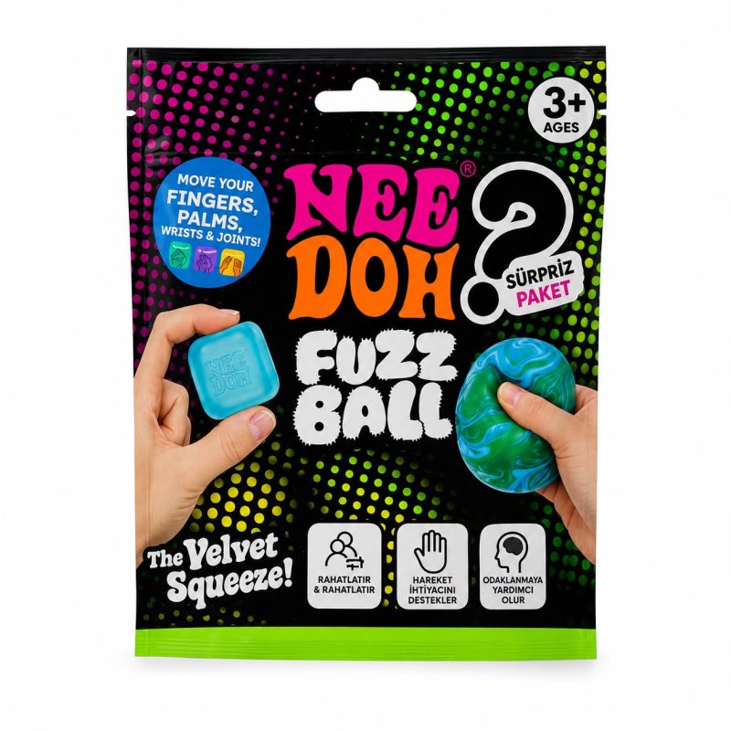 Nee Doh Fuzz Ball sürpriz paket sıkılabilir renkli oyuncak